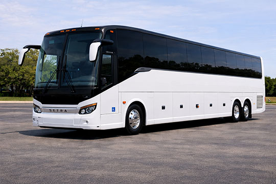 56-passenger charter bus available for charter in Orem, UT